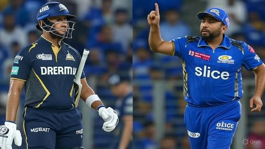 IPL 2025 Eliminator 72nd Match GT vs MI